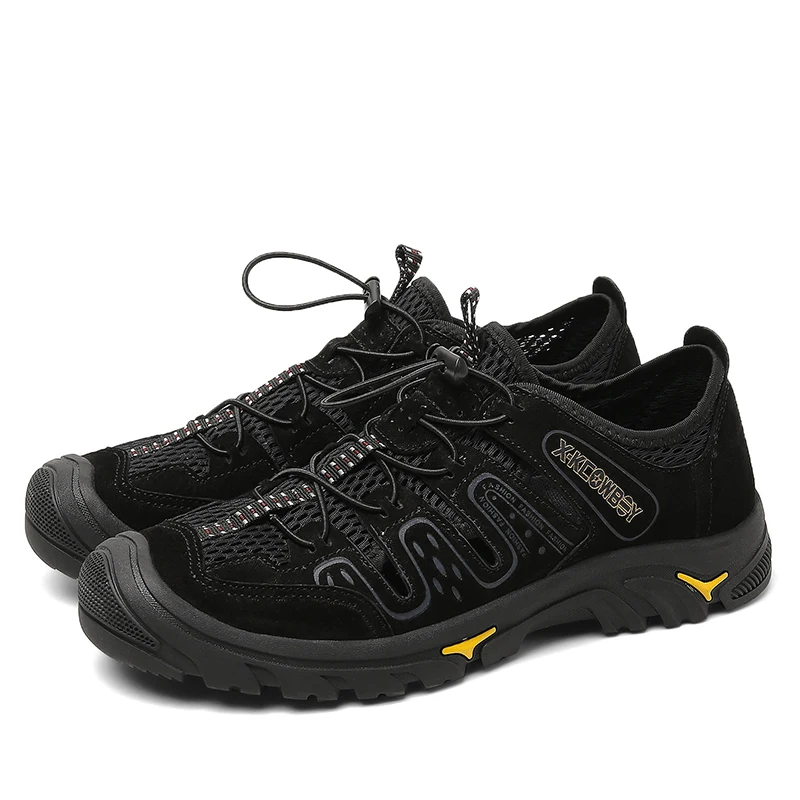 

Hot selling Chinese factory light and comfortable sports outdoor climbing and rafting upstream shoes, Black