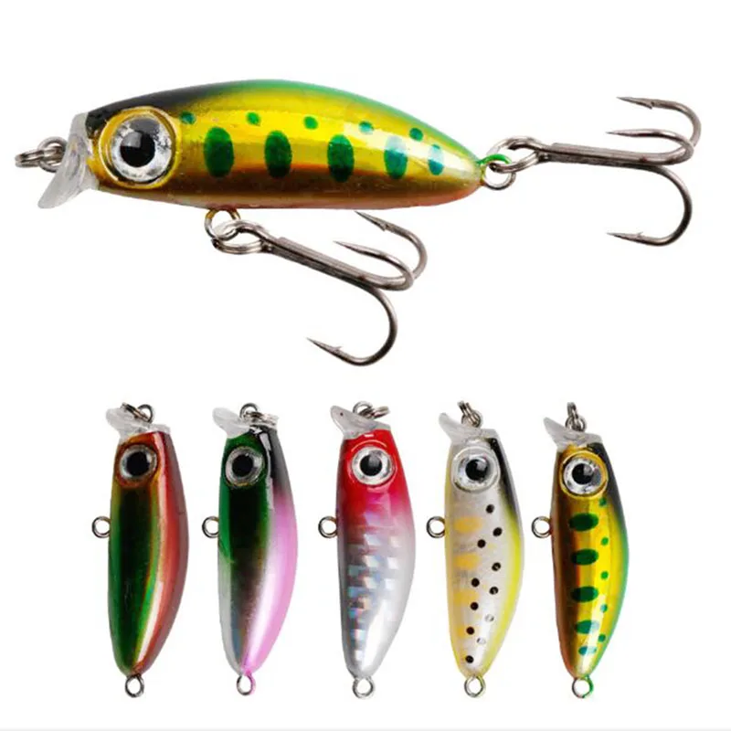 

4.2cm 3.2g Japan mini Trout top water slow sinking minnow artificial hard fishing lure bait, 5 colors