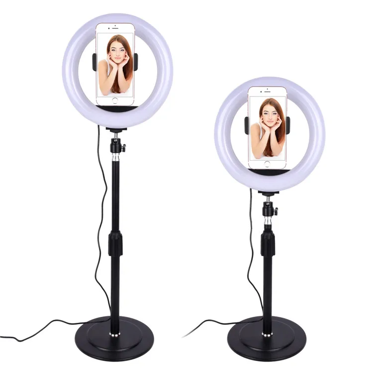 

Amazon Popular 8" Selfie Ring Light Stand & Cell Phone Holder For Live Stream/Makeup Selfie Ring Light, Black