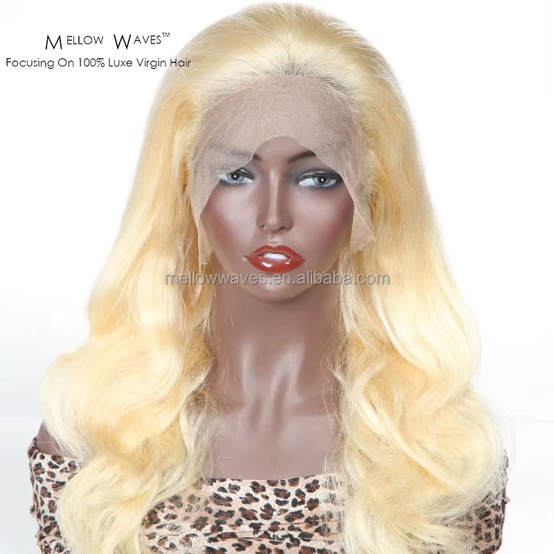 

Mellow Wave Best Selling 613 Blonde Color Brazilian Human Hair Wigs Human Hair Lace Frontal Body Wave Wigs