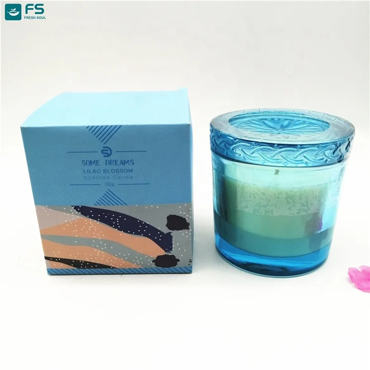 
Exquisite Design Glass Handmade Candle Jars Pure Soy Wax 