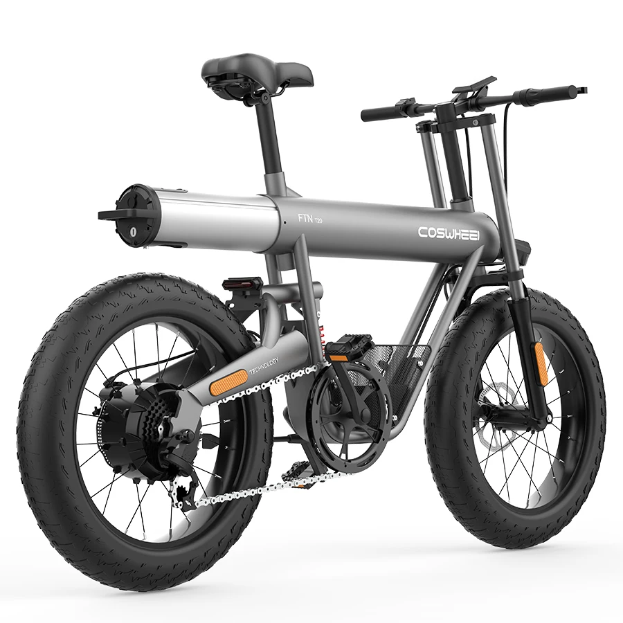 

20*4.0 Fat Tire Full Suspension Folding Electric Mountain Bike Bicycle 500W COSWHEEL T20