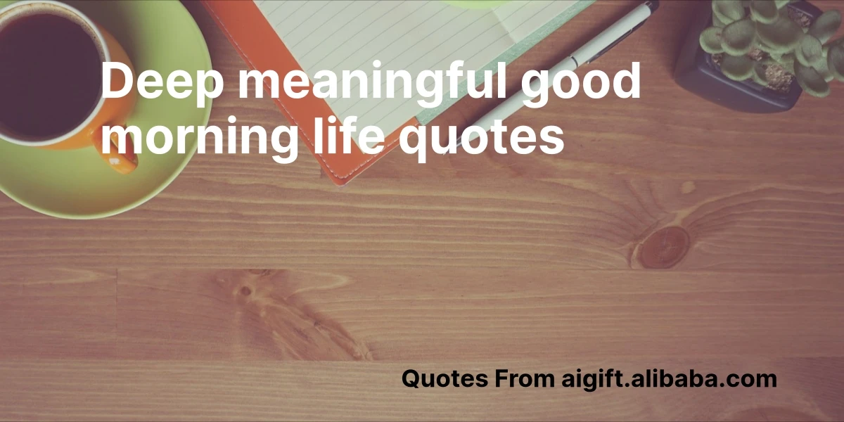 deep meaningful good morning life quotes