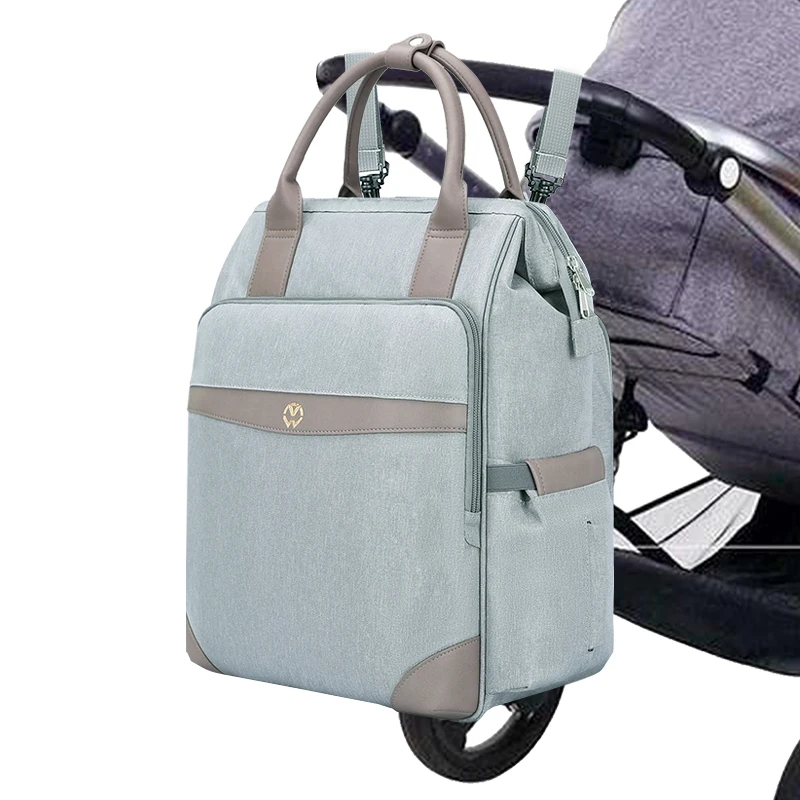 

3 in 1 Diaper Bag Backpack Organizer Travel Bassinet and Baby Diaper Changing Station, Grey