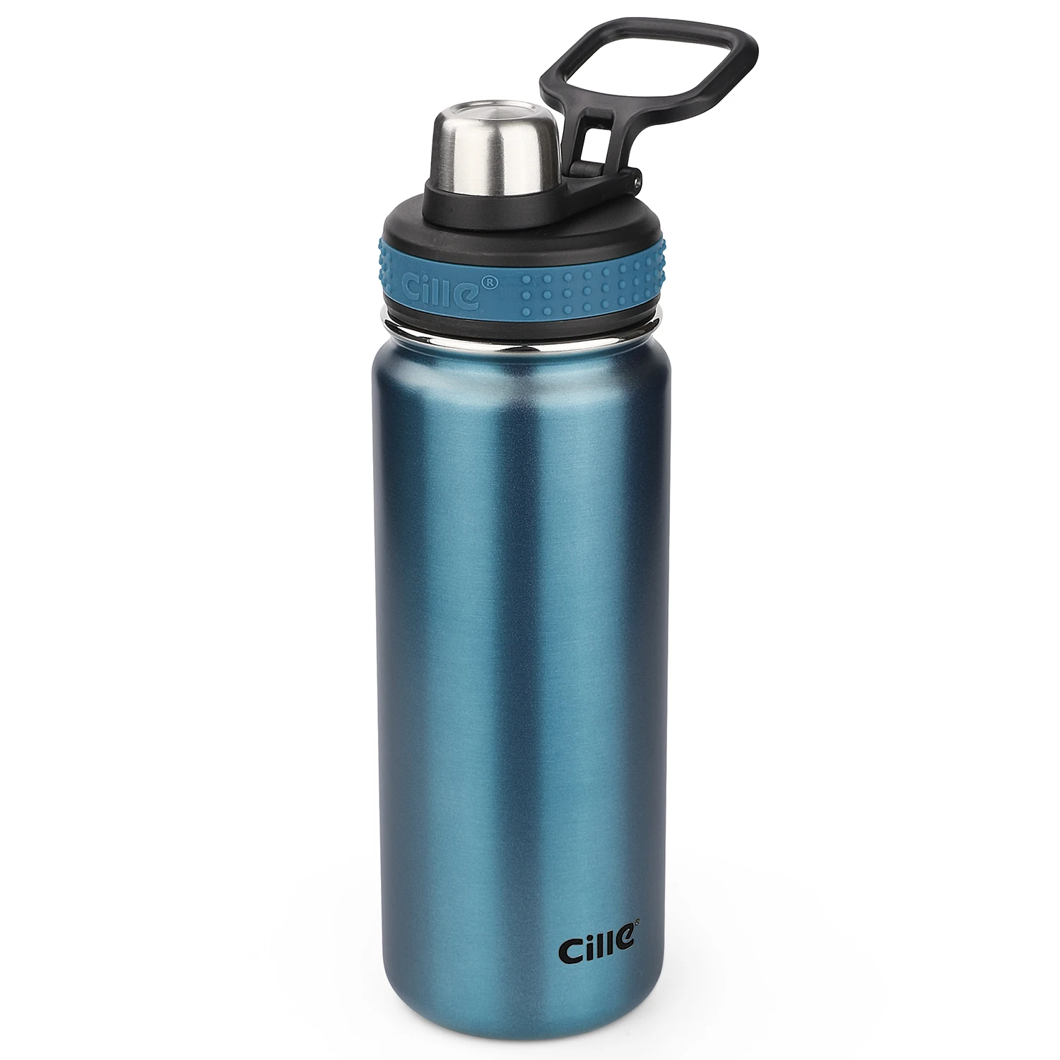 

Exquisite Structure Manufacturing Eco-friendly Sport Creative Portable Double Wall Insulated Stainless Steel Water Bottle, Blue