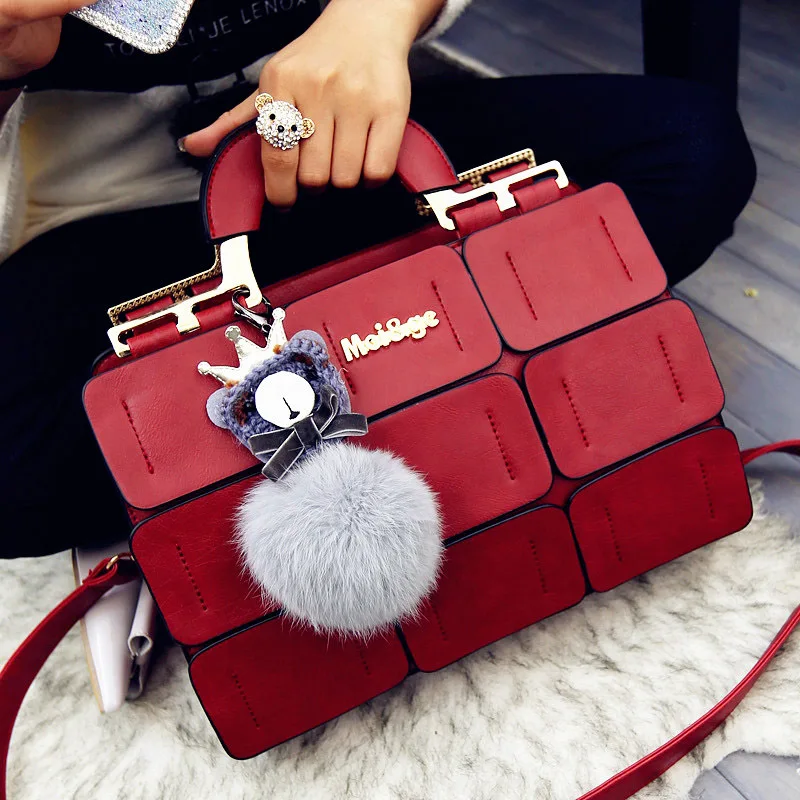 

hot selling ladies pu leather shoulder messenger bag hand bags fashion brand women tote bag