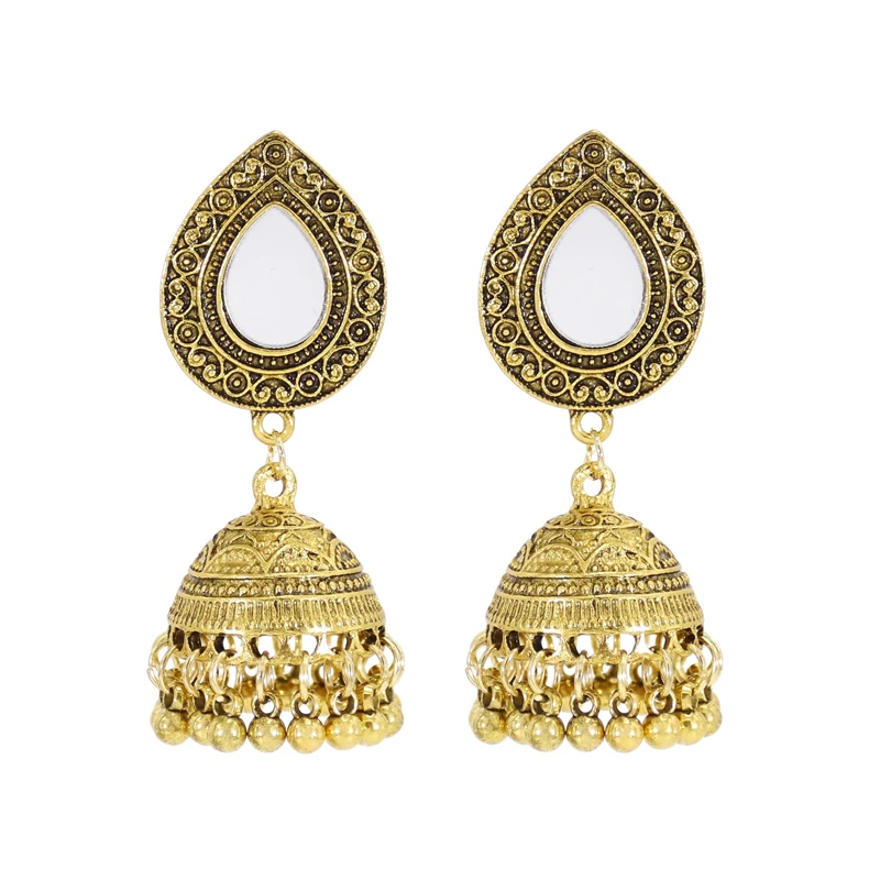 

Gypsy Indian Bell Dangle Earring Jhumka Indian Jewelry Gift Piercing Earrings For Women Accessories Pendientes Vintage Ear Rings