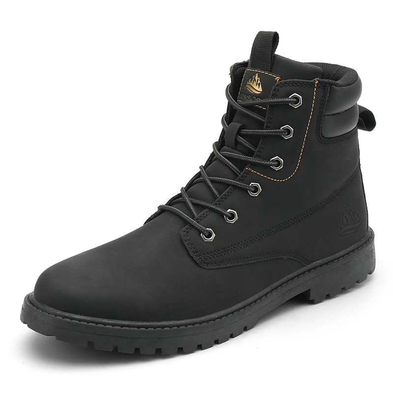 

Low MOQ Fashion Quality Winter Black Warm Men's Winter Boots Casual Shoes