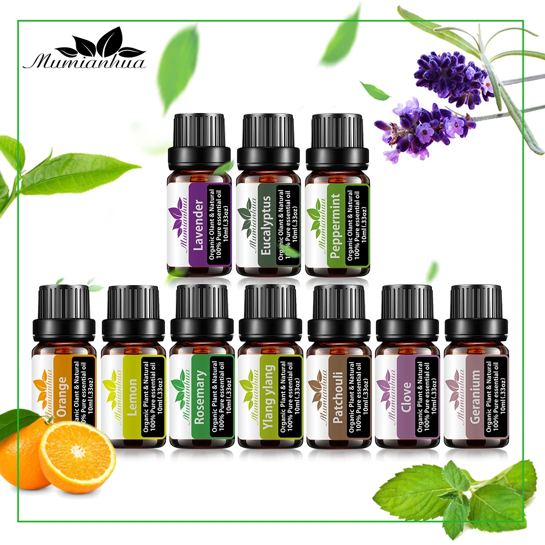 

Essential Oil Aromatherapy Gift Set Natural New 100% Pure 10 Pure Gift Set-10 Ml Oil /10ml Spa Massage Scraping Bath OEM/ODM