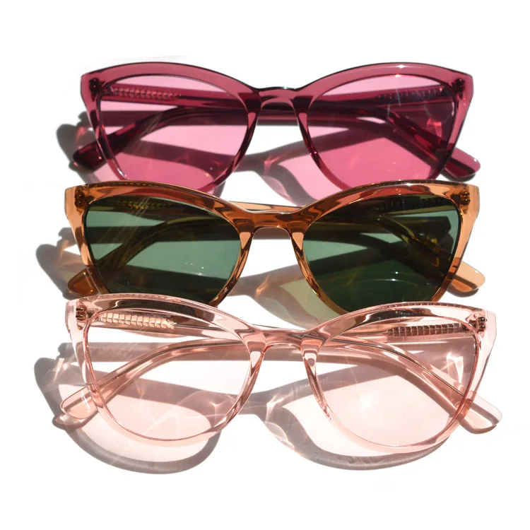 

Sifier women pink cat eye mazzucchelli acetate frame sunglasses retro