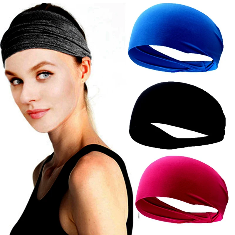 

Stock Fast Delivery Polyester Gym Elastic Headband Basketball Football Running Training Custom Logo Absorb Sweat Sport Headband, Picture show/custom