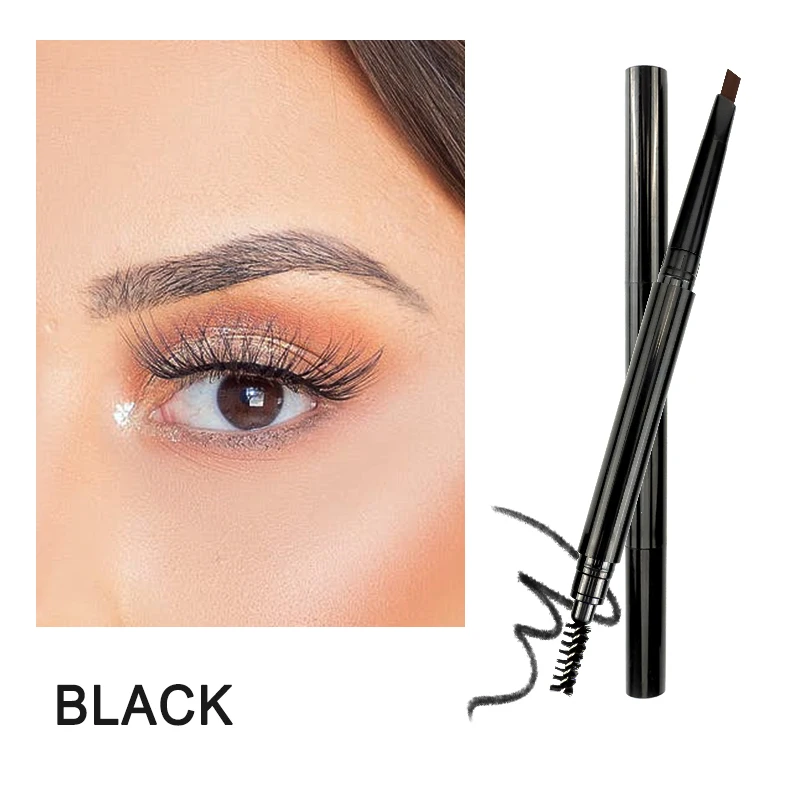 

4 Color Cosmetics double ended waterproof thin private label eyebrow pencil, Multi-colored