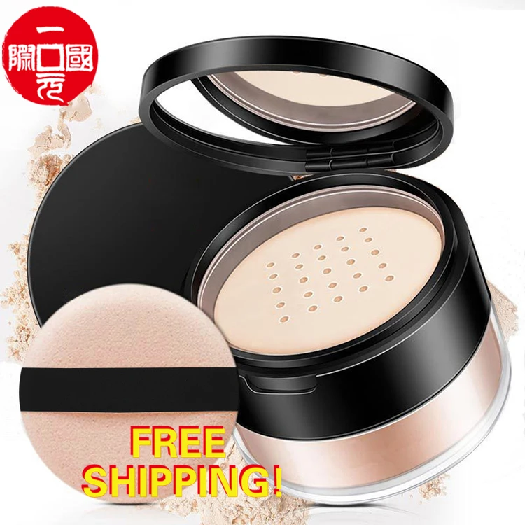 

Female glitter cover pores concealer foundation face loose setting powder