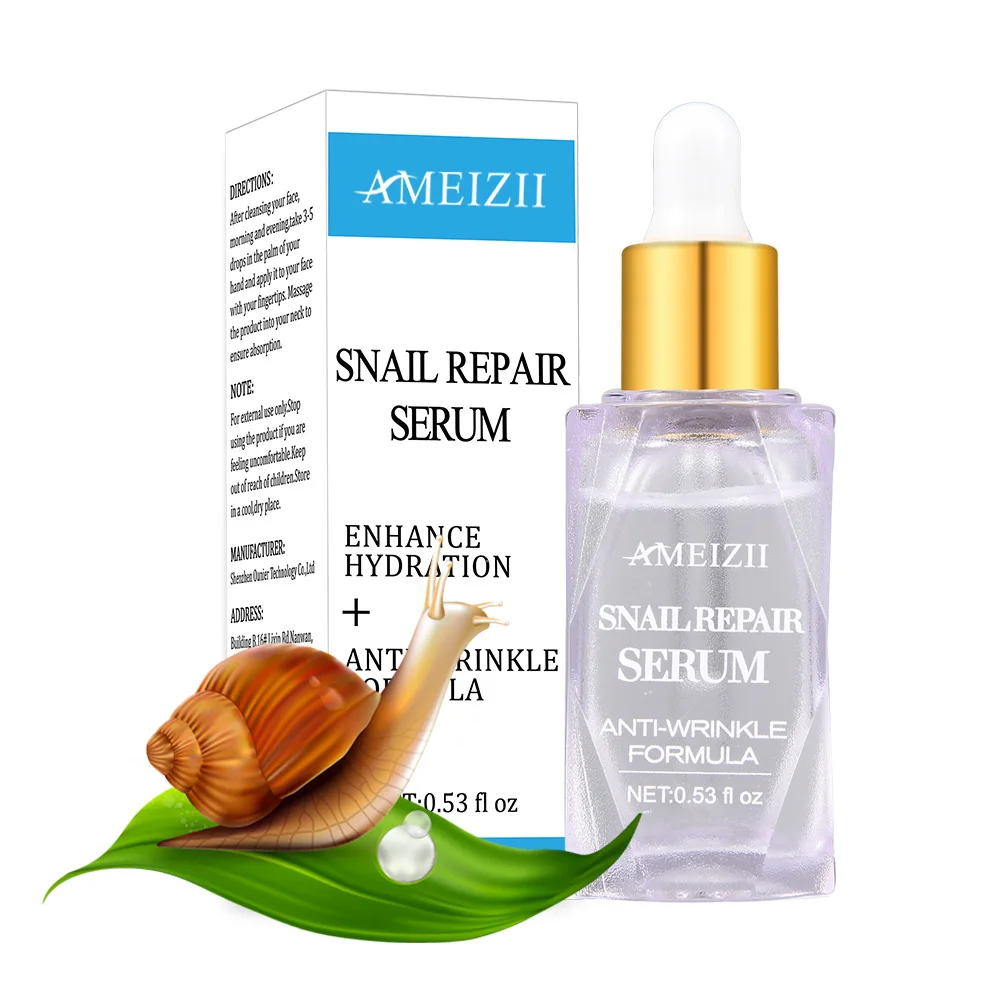 

AMEIZII Natural Organic Snail Repair Face Serum Skin Remove Wrinkles Dark Spots Anti Aging Beauty Skin Care Facial Essence