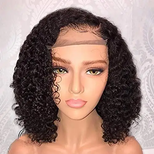

Wholesale Raw Virgin cuticle aligned hair Malaysian Hair Small Deep wave Lace Frontal Short Braiding Wig
