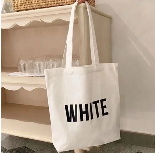 
Wholesale Customized Logo Foldable Reusable Cotton Canvas Women Shopping Tote Bag 