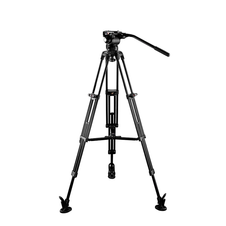 

EIMAGE EG03A2 Aluminum profesional height adjustable tripod for video camera with fluid head