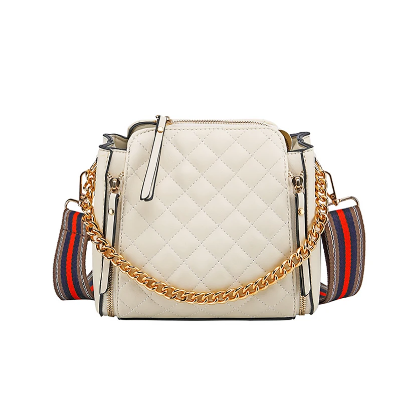 

new trendy ladies designer single leather shoulder hand bags 2021 summer fashion chain vegan leather handbags for women