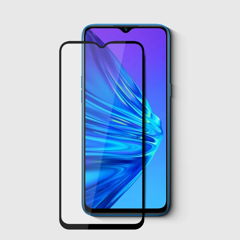 

Mobile Phone Silk Print Full Cover 2.5D Tempered Glass screen protector For OPPO realme 5 protective film