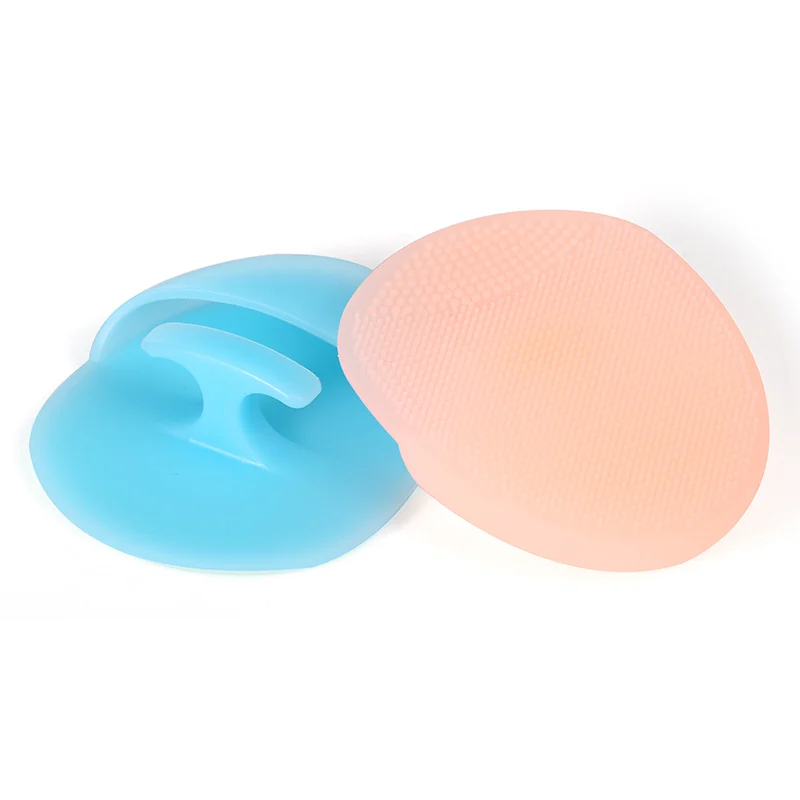 

New Ideas Durable Soft Face Cleaning Silicone Facial Cleansing Brush, Green, violet red, orange pink, sky blue