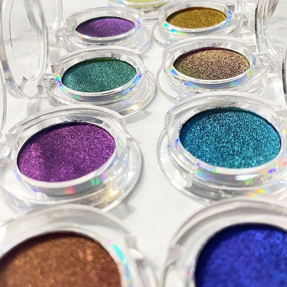 

Cosmetic grade color Changing Eyeshadow Pigment pressed -chrome Chameleon Eyeshadow Makeup, 9 colors