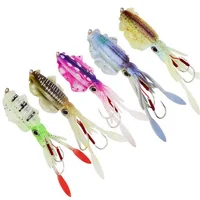 

TOMA soft plastic fishing lures double hook with lead octopus bait deep sea bionic squid lures