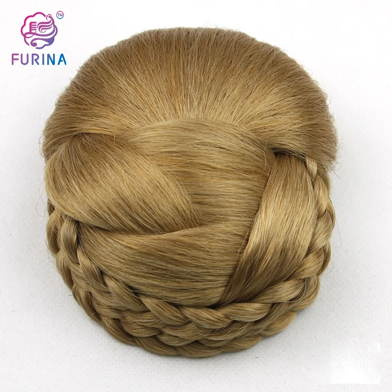 

2020 latest hair donut bun heat resistant fiber hair updos braid hair bun accessories for young girl, Pure colors/customized colors are available