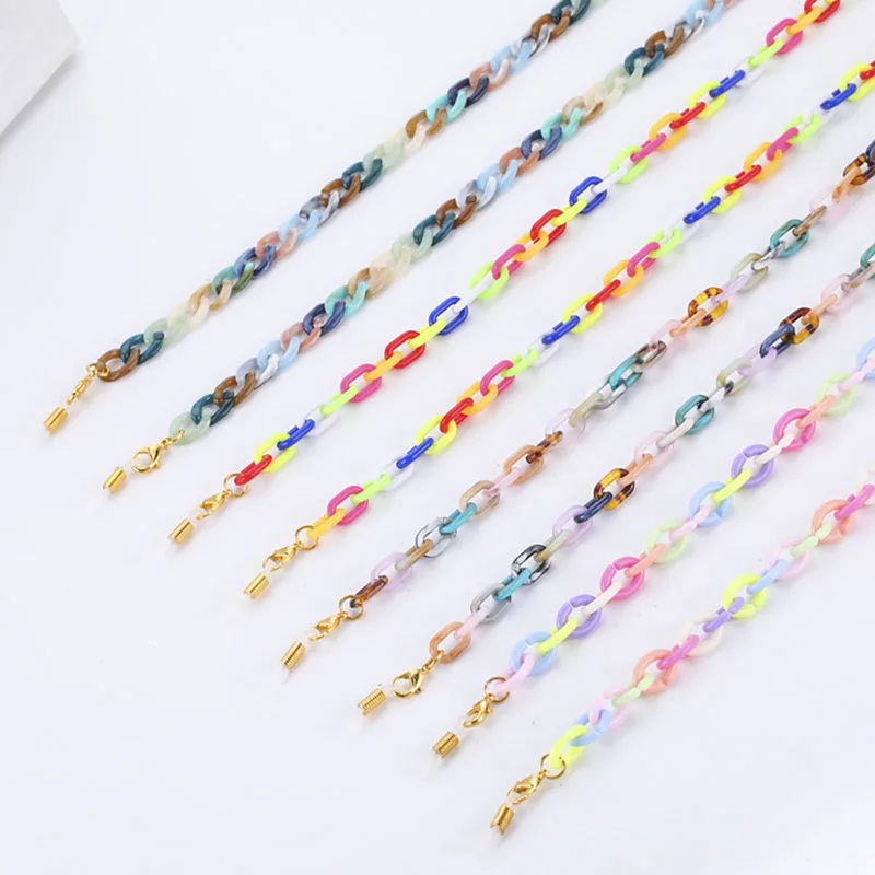 

New Arrival Colorful Acrylic Eye Glasses Chain Masking Chains, As picture