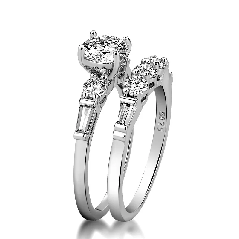 

Popular Luxury 925 sterling silver women jewelry set stainless steel ring