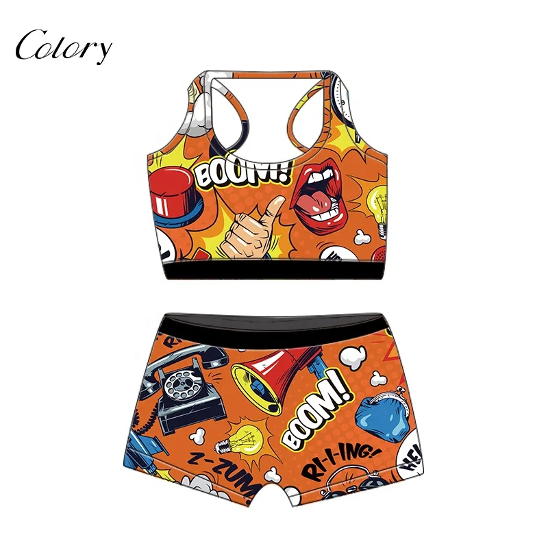 

Colory Piece Short Trending Clothing 2 Peice Outfits Women Jogging Suit Set, Customized color