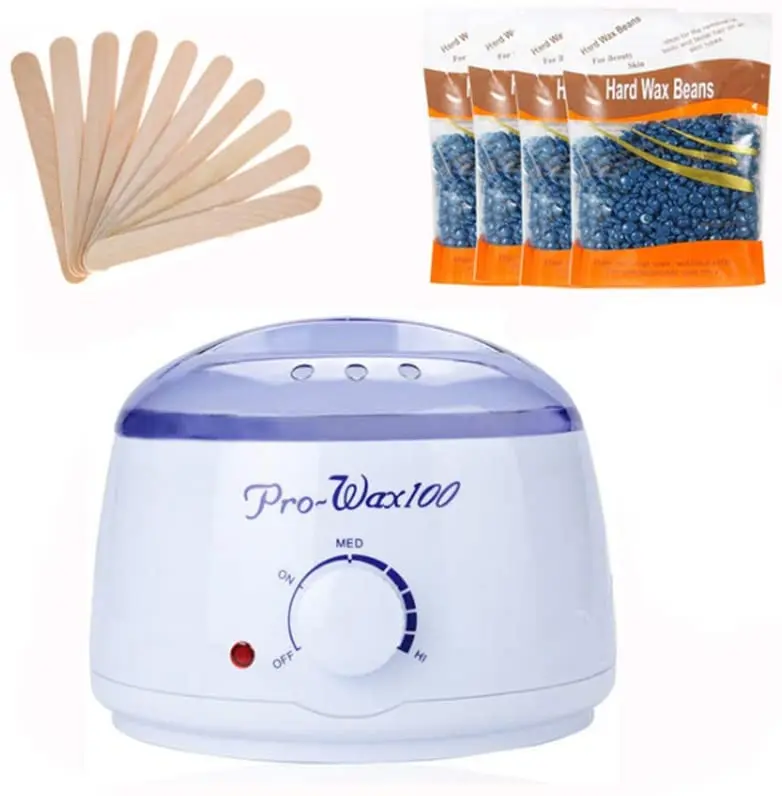 

Electric Hot Wax Warmer Kit With 4 bags Different Flavors Hard Wax Beans Sticks