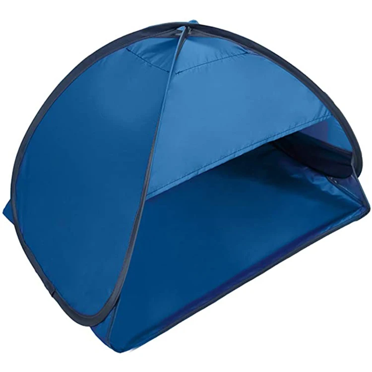 

Outdoor Camping Lightweight Mini Fully Automatic Sunshade Awning Beach Headrest Tent, Blue, red
