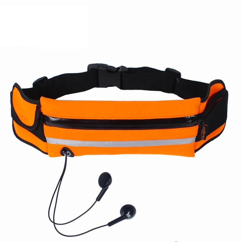 

2020 Mens&Women Neoprene Waterproof Sport Mobile Pouch Waist Bag Belt Reflective Fitness Elastic Fanny Pack Running bottle Belt, Black,orange,,green,blue,rose red