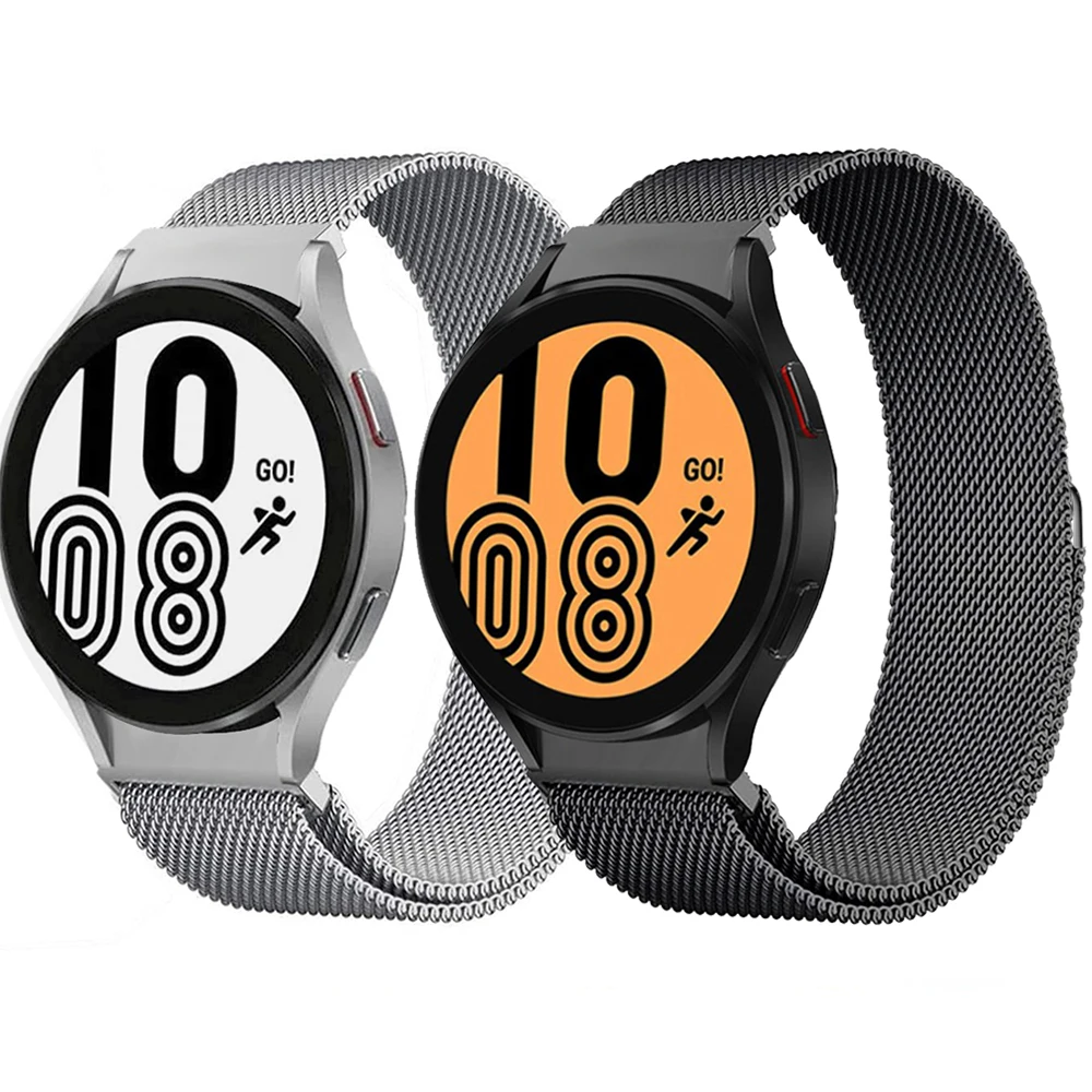 

No Gaps Magnetic Strap For Samsung Galaxy Watch 4 44mm 40mm Curved end Metal belt Bracelet Galaxy Watch4 Classic 46mm 42mm Band, Multi colors/as the picture shows