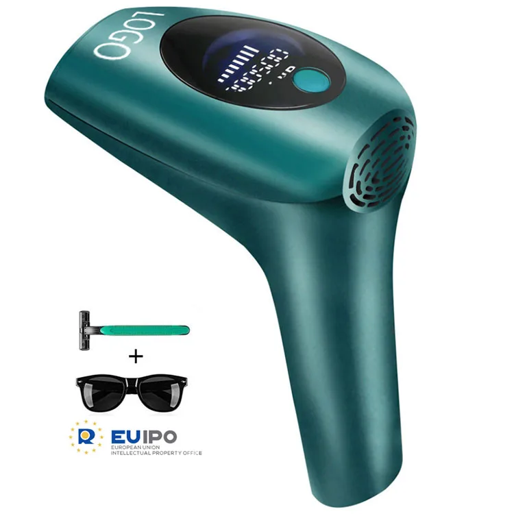 

high quality 900000 flashes ipl permanent hair removal epilator laser for ladies, White/pink/light green/dark green