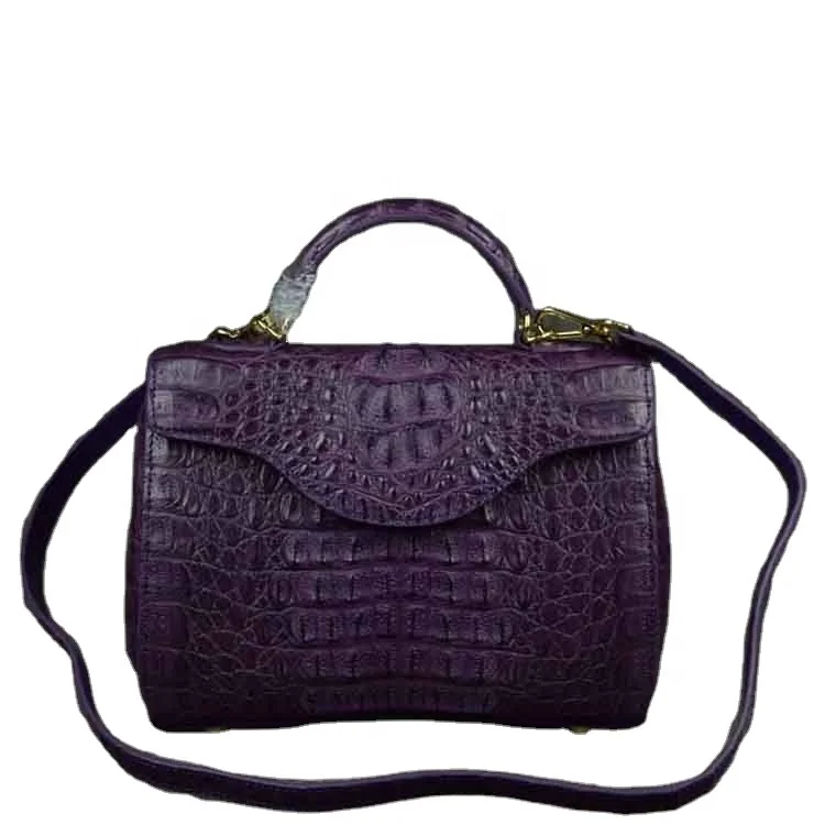

2022 Newest genuine crocodile handbags women medium tote bags with long strap animal skin lady fashion purse