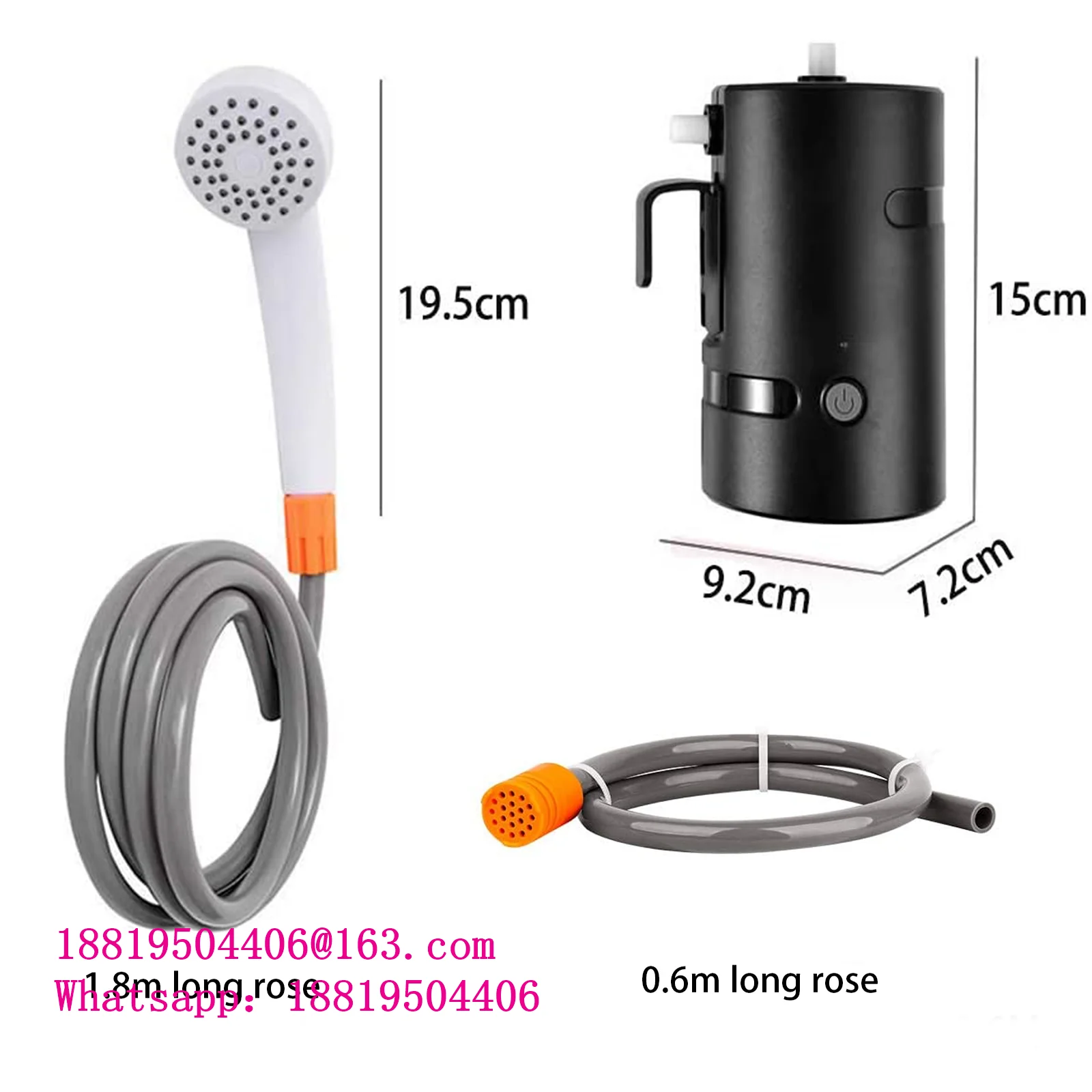 

2021 Camping Rechargeable Tools Hiking Accessories Outdoor Tools Water Shower pump USB rechargeable portable shower