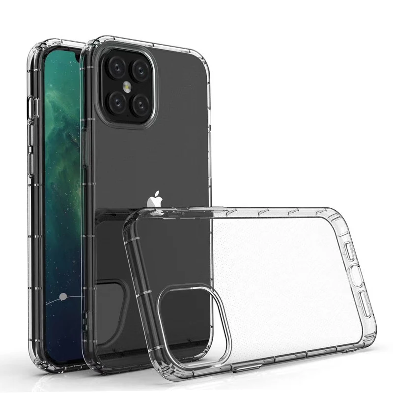 

2021 Whole Sale Luxury Transparent Shockproof Bumper Slim Soft Silicone Back Cover For iPhone 11 12 13 Pro Max Clear Tpu Case, Transparnt clear