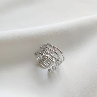 

Hot Sale Korean Simple 925 Sterling Silver Contracted Finger Rings For Women