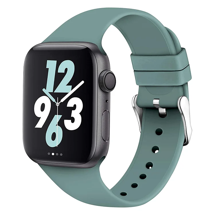 

Strap For Apple Watch Band Silicone Watchband Correa Iwatch Bracelet Apple Watch Series 6 5 4 3 2 Se 44mm
