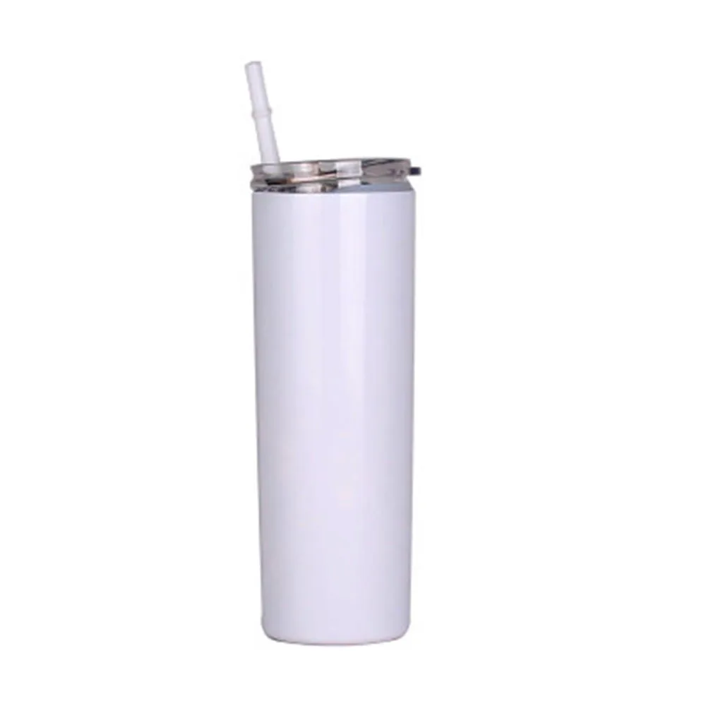 

1-5 days Delivery Free Shipping Ready to Ship US Warehouse 20oz Stainless Steel Straight Skinny Tumblers White, White color