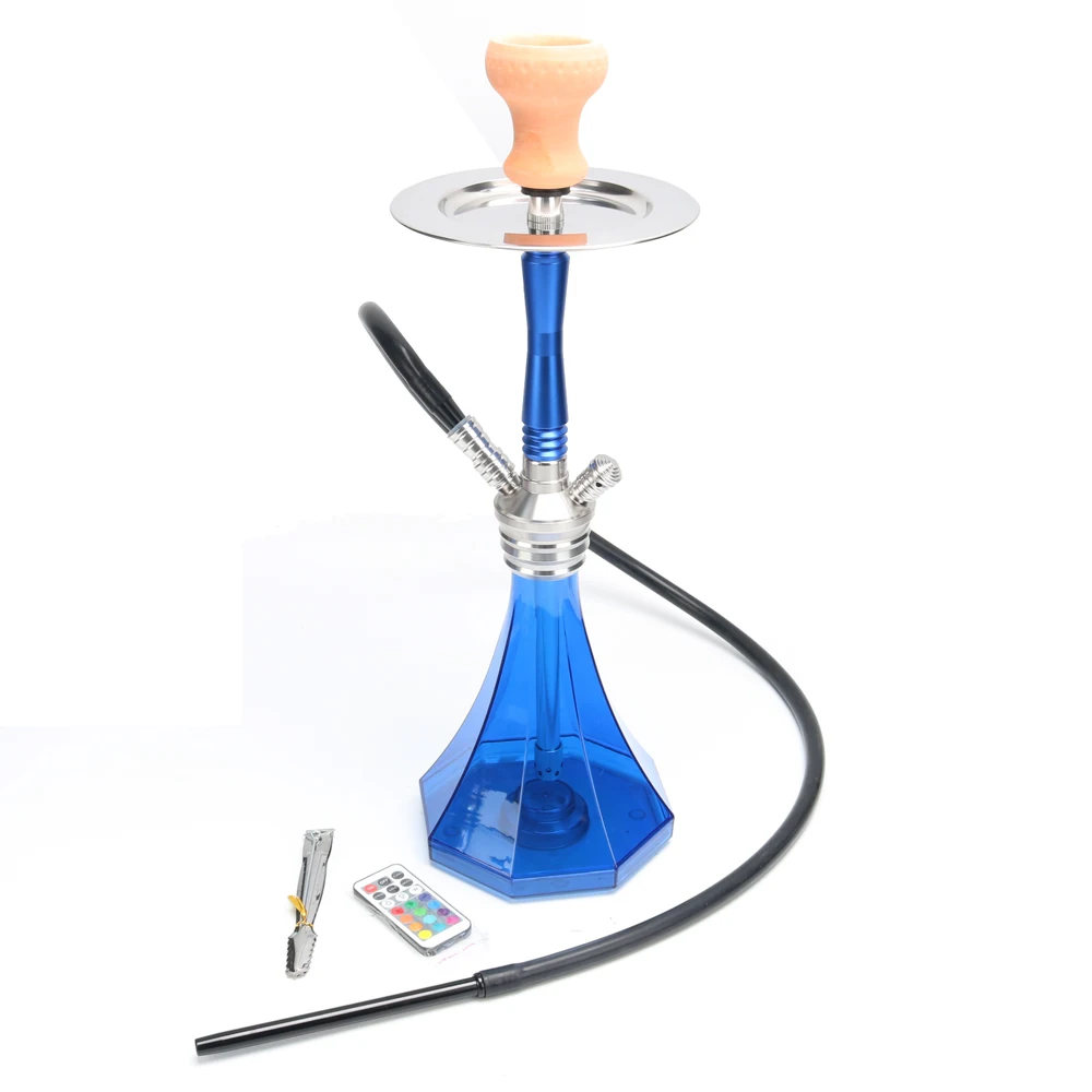 

wholesale cheap hookah shisha high quality plastic sheesha hubbly bubbly shisha hookah led light custom narguile hook, 1 color