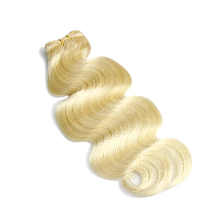 

Wholesale 100% human hair original brazilian virgin # 613 hair extensions blonde color silky straight body wave, #613