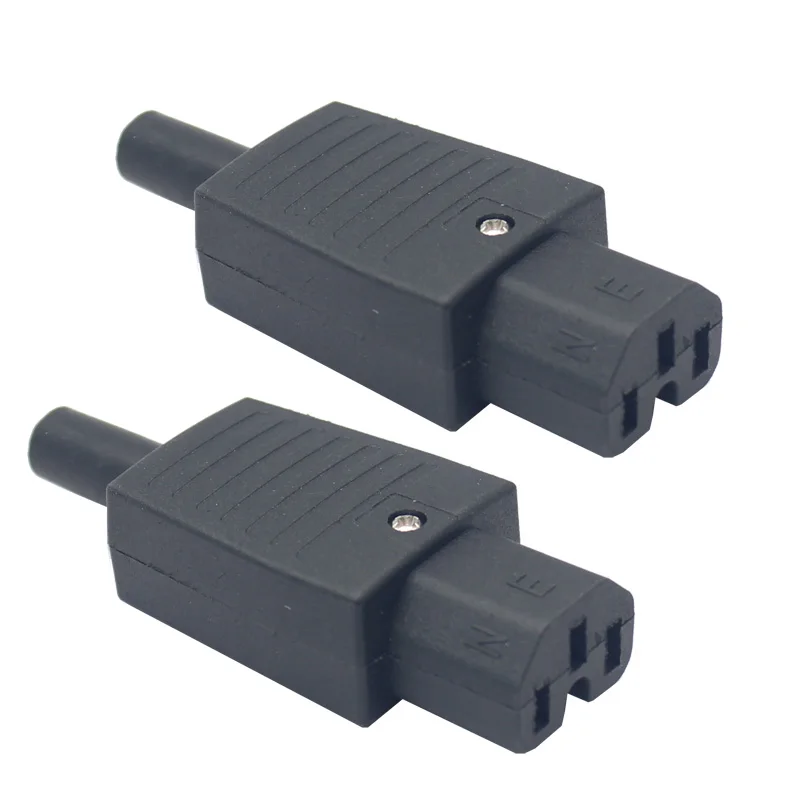IEC-C13 down angle socket receptacle rewirable female connector plug JC 
