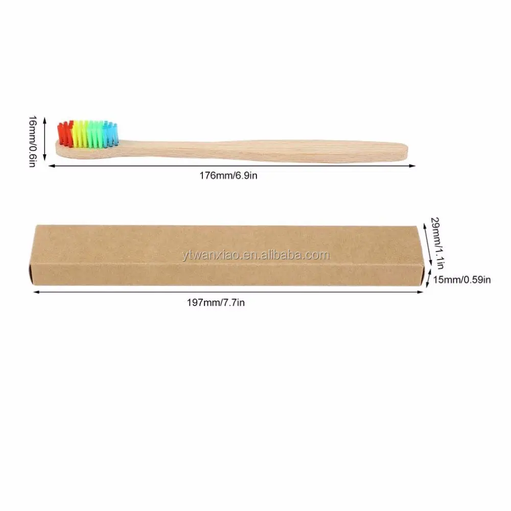 

natural pack handsfree colored bamboo clear toothbrush tube pack bamb wood, Customized color