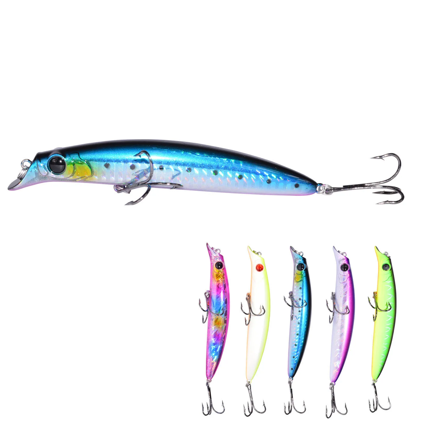 

Hard bait wholesale 118mm/18g plastic hard popper lure sinking hard lures fishing tackle, 5 colors