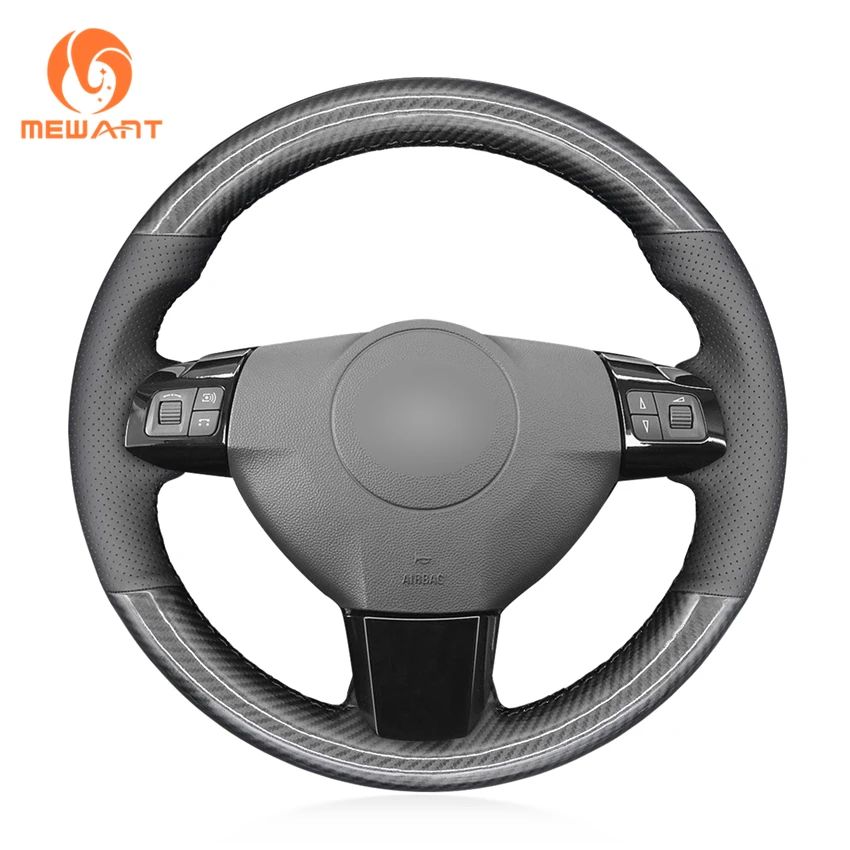 

Hand Sewing Carbon Fiber Leather Steering Wheel Cover for Opel Astra GSI Vauxhall Corsa Vectra C 2005 2006