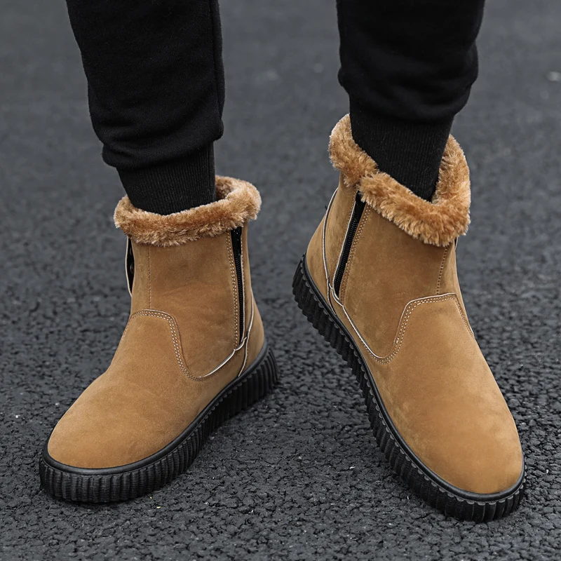 

2019 New cotton winter keep warm shoes for men fashion casual men's boots, Optional