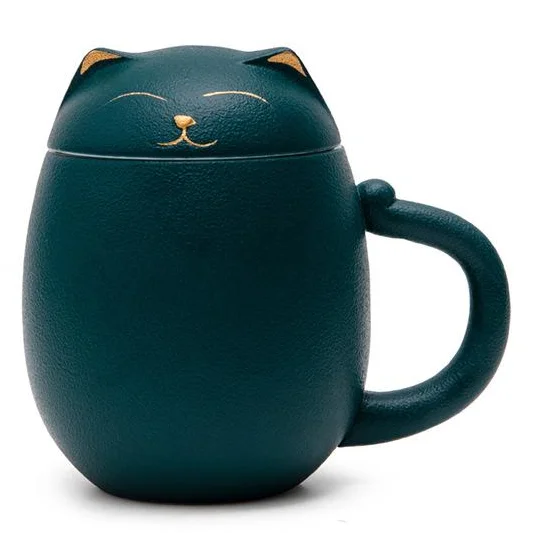 

Large capacity ceramic mug with cover