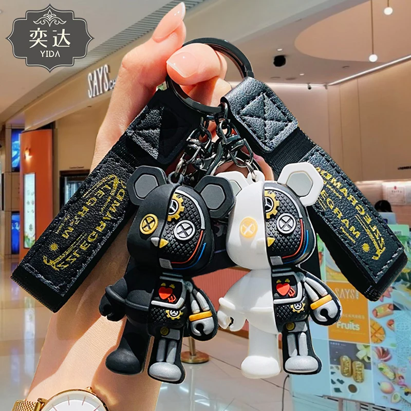 

Custom Logo Cute Chameleon Bear Resin 3D Doll Key chains KeyChain Personalized Promotion Gifts Car Bag Accessories Key Ring